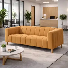 ARTSOFA - Sofá Tres Cuerpos Velaris Camel Antifluido + Obsequio