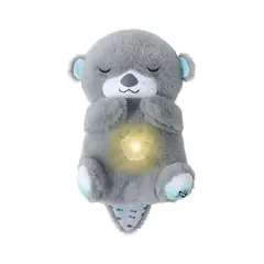 GENERICO - PELUCHE NUTRIA HIPOALERGÉNICO LUZ MUSICAL RESPIRACIÓN COLOR GRIS