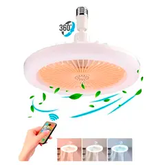 GENERICO - Foco Ventilador De Techo Giratorio Con Control