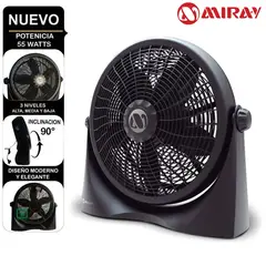 MIRAY - Ventilador Circulador 16 VMC-1058 Negro