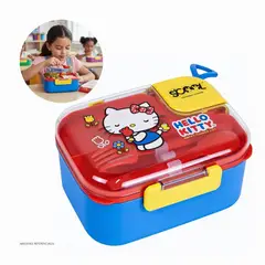 GENERICO - Lonchera Térmica Escolar Acero Inoxidable 1L Diseño Kitty Infantil Hermético