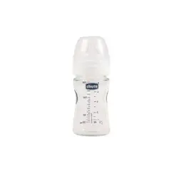 CHICCO - Biberón Pírex 150 ml Blanco Well - Being
