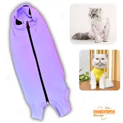 GENERICO - FAJA POST OPERATORIA MASCOTA-PERRA-GATA TALLA S-LILA