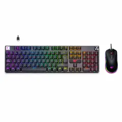 HAVIT - Teclado Mecánico Gamer GAMENOTE GT-KG12CM RGB + Mouse