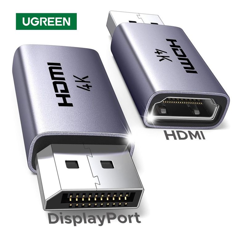 Pack 2 adaptador convertidor Displayport a HDMI 4k 30hz unidireccional