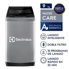 ELECTROLUX - Lavadora Carga Superior 9kg Premium Care Gris EWIW09F2USVG