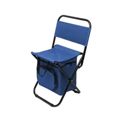 GENERICO - Silla Plegable Azul Portátil con Bolso Organizador