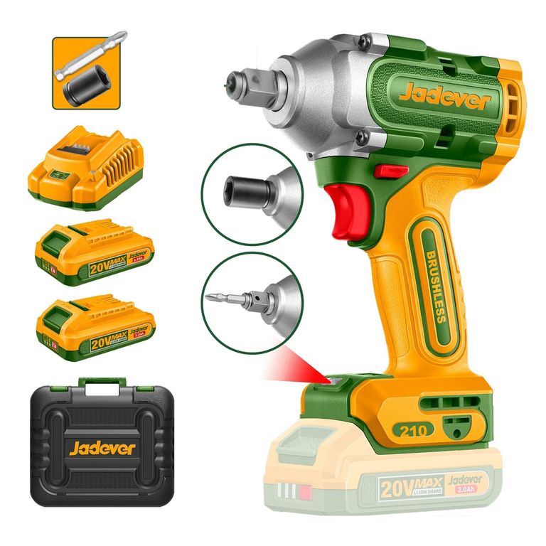 LlaveDestonillador de Impacto 20V 12 210nm Jadever