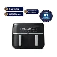 OSTER - FREIDORA DE AIRE DUAL CON RECUBRIMIENTO ANTIADHERENTE DIAMONDFORCE CKSTAF7MCDDF