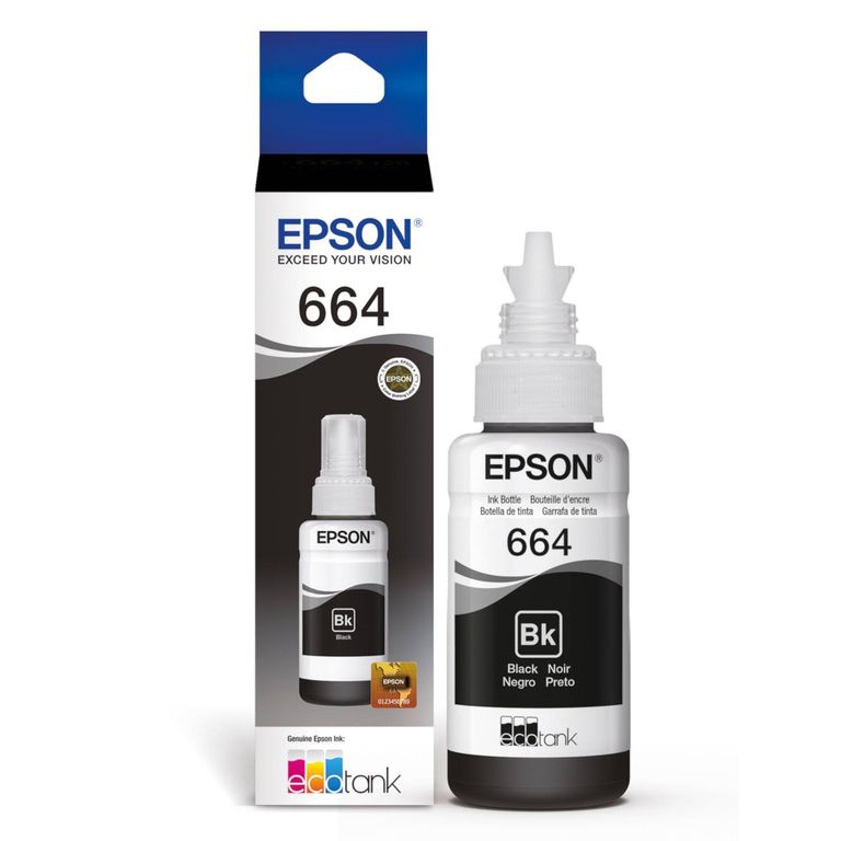 Tinta T664 Negro EcoTank L200, L300, L350, L1455 Original - 70ml