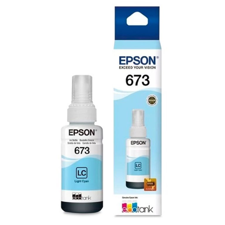 Tinta T673 Cian Claro EcoTank L800, L805, L810, L850, L1800 Original - 70ml