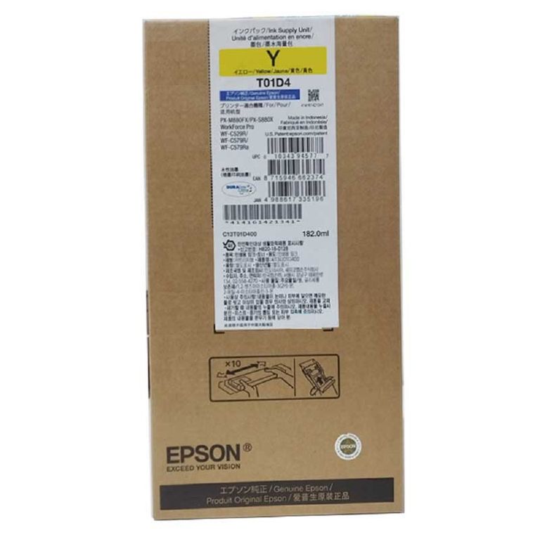 Tinta T01D Amarillo WorkForce WF-C529R, WF-C579R Original - 182ml