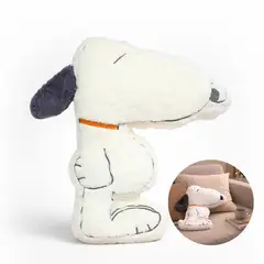 SNOOPY - Cojín decorativo felpa suave 38x 30 cm Blanco