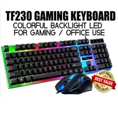 GENERICO - Teclado gamer rgb combo 2 en 1 , teclado + mouse t350 x86