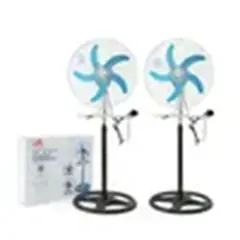 I-RUN - Caja de 2 Ventiladores 3 en 1 IRUN 18" malla metálica motor 70 watts