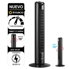 IMACO - Ventilador De Torre 50W 3VL Silencioso TF2905
