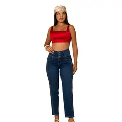 EVOLUTION - JEANS STRAIGHTLEG - MODELO XIU - COLOR OSCURO