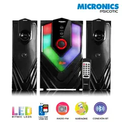MICRONICS - Equipo de Audio MIC S7005KTV BT USB SD Ritmic LED Karaoke
