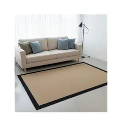 GENERICO - Alfombra Yute Borde Black IC18797 150x210cm