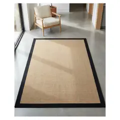 GENERICO - Alfombra Yute Borde Black IC18797 180x280cm