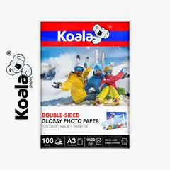 KOALA - Papel Fotográfico Brillante de Doble Cara 120gr A3 – 100 Hojas