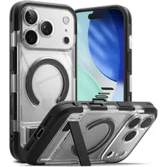 RINGKE - Case iPhone 17 Pro Max Transparente Magsafe Potente Iman Con Soporte Retráctil