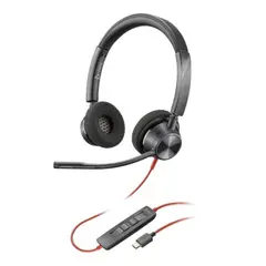 POLY - AURICULAR BLACKWIRE 3320 STEREO USB-C HEADSET +USB-C/A ADAPTER
