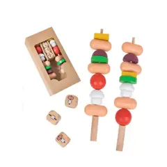 GENERICO - Juego Didáctico de Brochetas de Madera