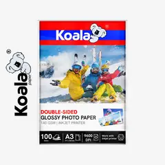 KOALA - Papel Fotográfico Brillante de Doble Cara 140gr A3 – 100 Hojas