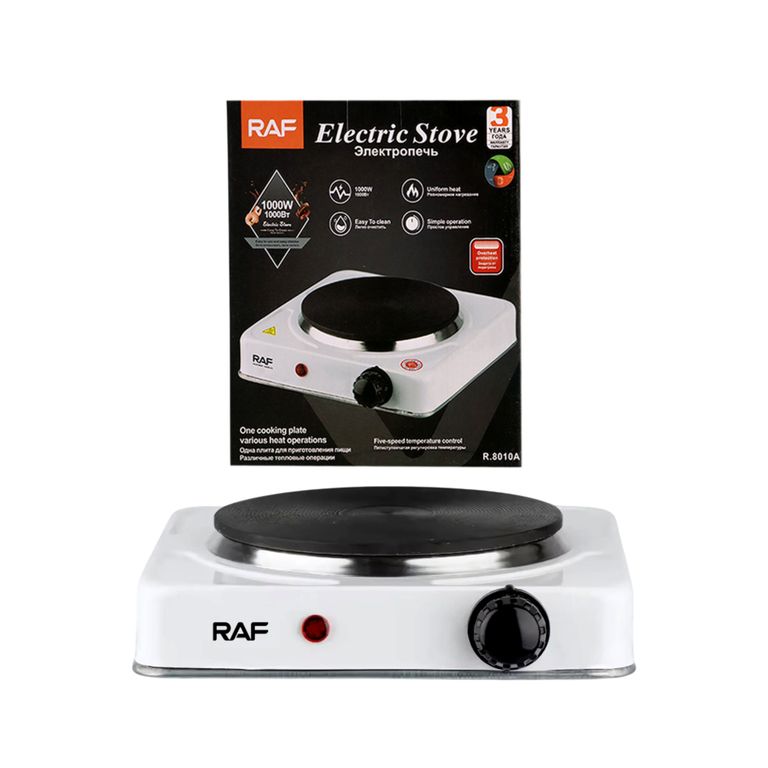 Hornilla Eléctrica Portátil Blanca RAF 1000W