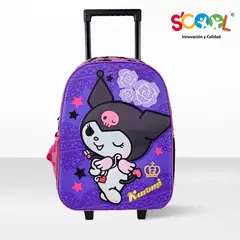 SCOOL - Mochila Para Niña Con Rueda 3D Kuromi