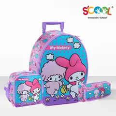 SCOOL - Set de Mochila Escolar Ranger Maleta Con Rueda 3D My Melody