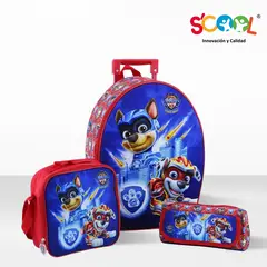 SCOOL - Set de Mochila Escolar Con Rueda Paw Patrol Niño