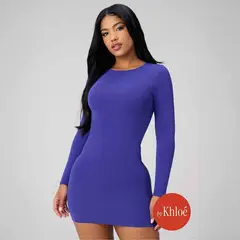 FABLETICS - Vestido Seamless Long-Sleeve Mini Dress Mujer