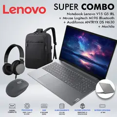 LENOVO - LAPTOP V15 G5 IRL INTEL CORE i5-210H MEMORIA 8GB DDR5 DISCO 512GB SSD M2