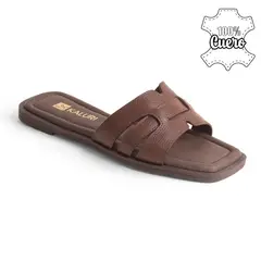 KALURI - Sandalia de Cuero - Carezza Chocolate