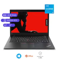 LENOVO - Laptop Reacondicionada Thinkpad L480- core i58va - 8GB RAM - 500GB SSD - Negro