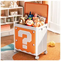 SHEEPBUSTER - Organizador Caja de Juguetes Y Ropa con Ruedas de Mario Bross