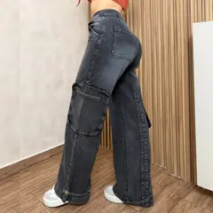 BENCUS JEANS - Jean Baggy Cargo Mujer Tiro Alto Cierres