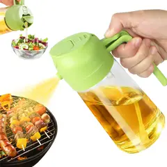 GENERICO - Pulverizador y Dispensador de Aceite 2 en 1 - Spray Aceitero Multiuso 470ml