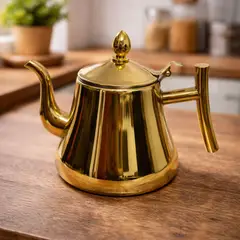 GENERICO - Tetera infusora dorada 1 Litro