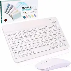 GENERICO - Teclado Y Mouse Bluetooth Celular Tablet TV - Color Blanco