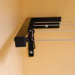 GENERICO - Tendedero Pared Plegable Imahi 3m Reforzado 3 Líneas negro