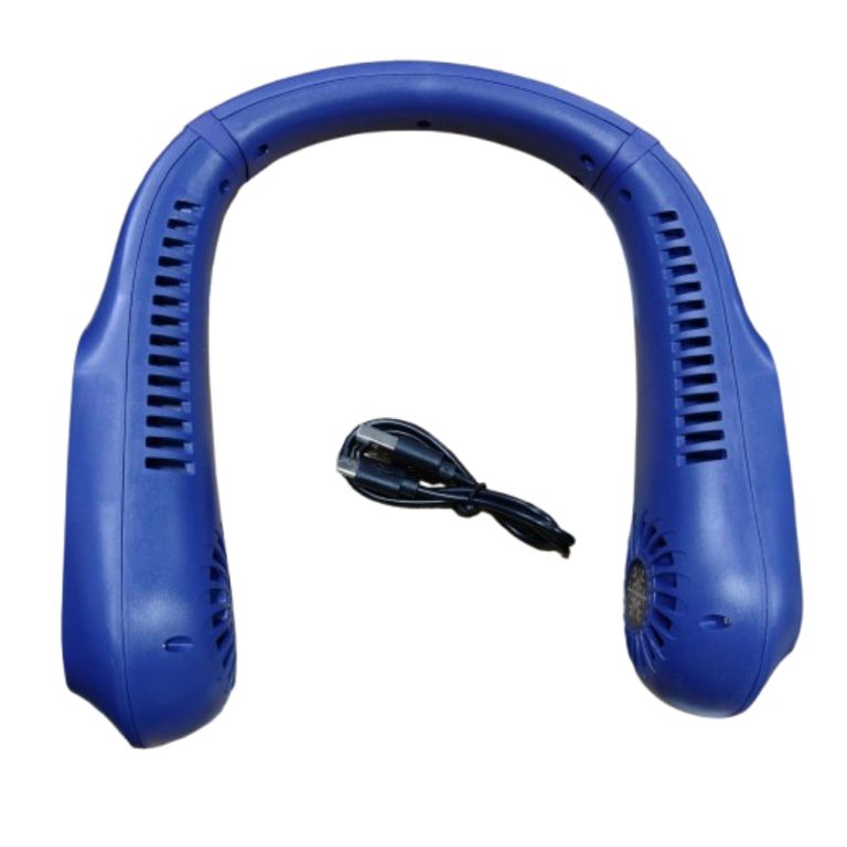 VENTILADOR DE CUELLO 5 VEL, LUCES LED , AZUL