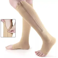 GENERICO - Medias de Compresión con Cierre Unisex Soporte para Circulación y Descanso de Piernas