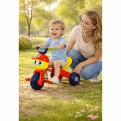 GENERICO - Triciclo Infantil Bicicleta de 3 Ruedas para Niños 1 a 3 Años plegable con luces