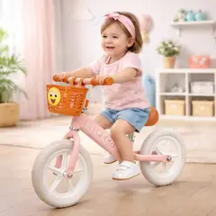 GENERICO - Bicicleta de Equilibrio para Niña con Canastilla 1 a 4 Años infantil