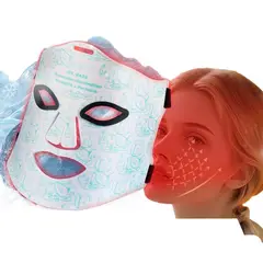 GIOIO - Mascarilla infrarroja LED roja azul silicona facial