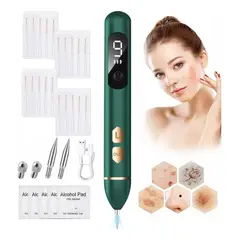 GIOIO - Pluma Cauterizador Removedora Manchas Verrugas Pecas Lunares Verde Usb 9 Cantidad De Niveles De Intensidad