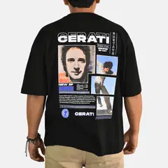 YONISTERS CLOTHING - Polo Oversize Algodón Negro La Leyenda del Rock Latino